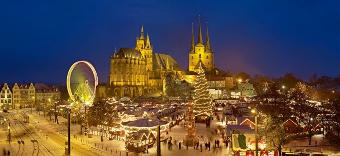 Panoramabild Erfurter Weihnachtsmarkt