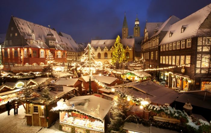 Goslarer Weihnachtsmarkt im mittelalterlichen Stadtzentrum