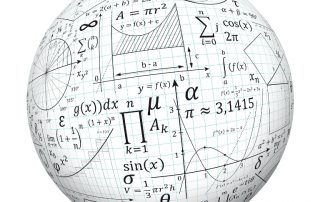 Kugel mit mathematischen Formeln