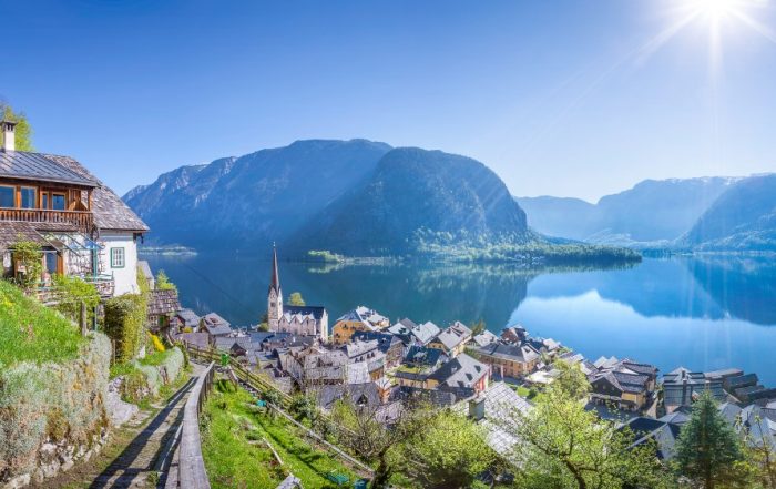 Blick auf Hallstatt im Salzkammergut