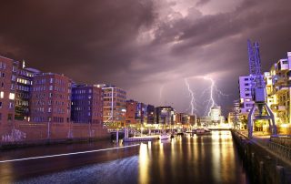 Hamburg Speicherstadt bei Gewitter