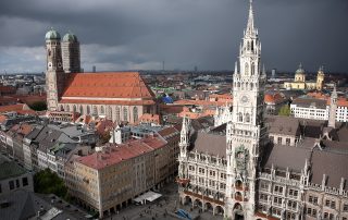 Marienplatz München bei Sturm