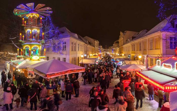 Weihnachtsmarkt Postdam, Blauer Lichterglanz