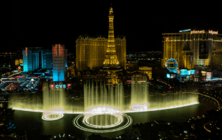 Luftbild Las Vegas bei Nacht