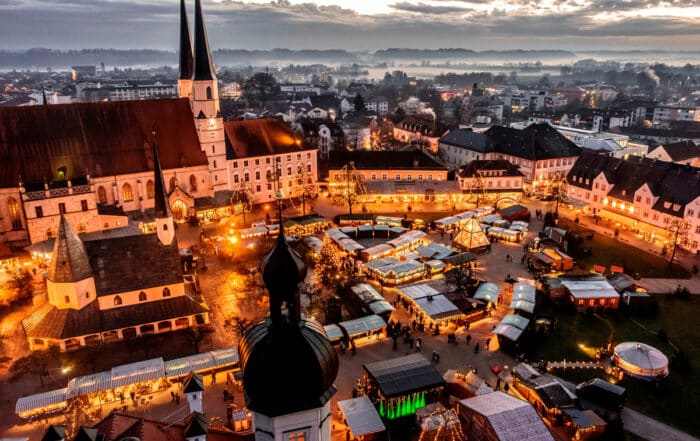 Christkindlmarkt Altötting, Luftaufnahme