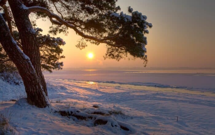 Winterabend am Strand - Wohin im Februar