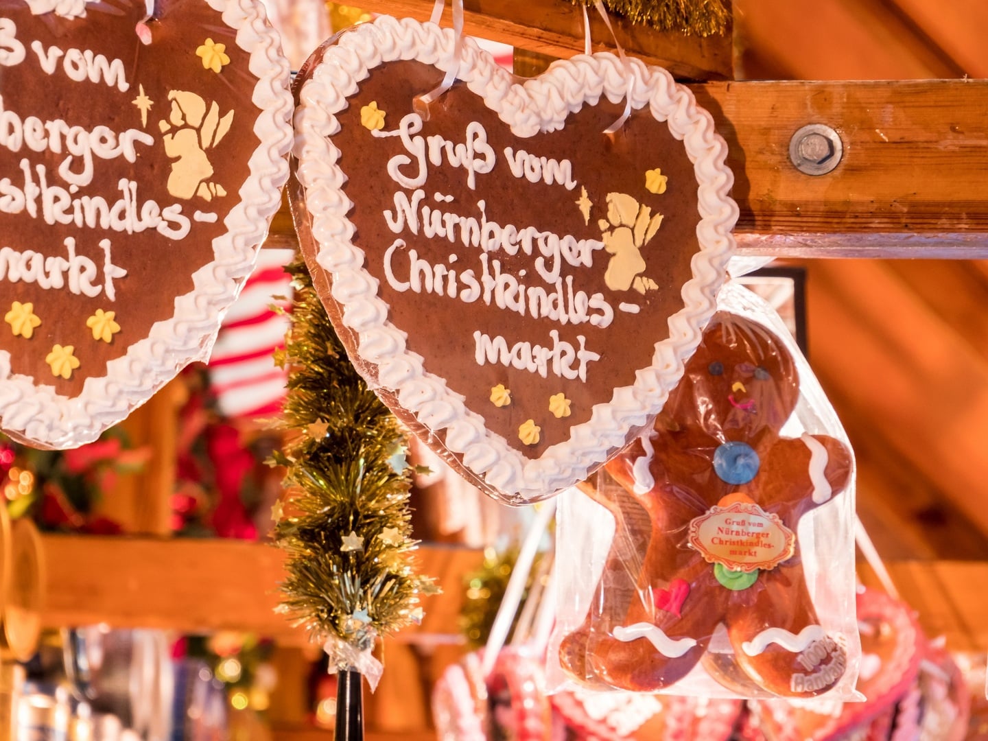 Lebkuchenherzen auf dem Nürnberger Christkindlesmarkt