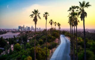 Angels Point Road, Echo Park at sunset