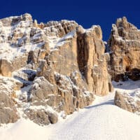 Dolomiti - Monte Latemar - tracce sciatori fuoripista