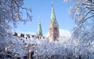 Dom Augsburg im Winter - schlechtes Wetter in Augsburg