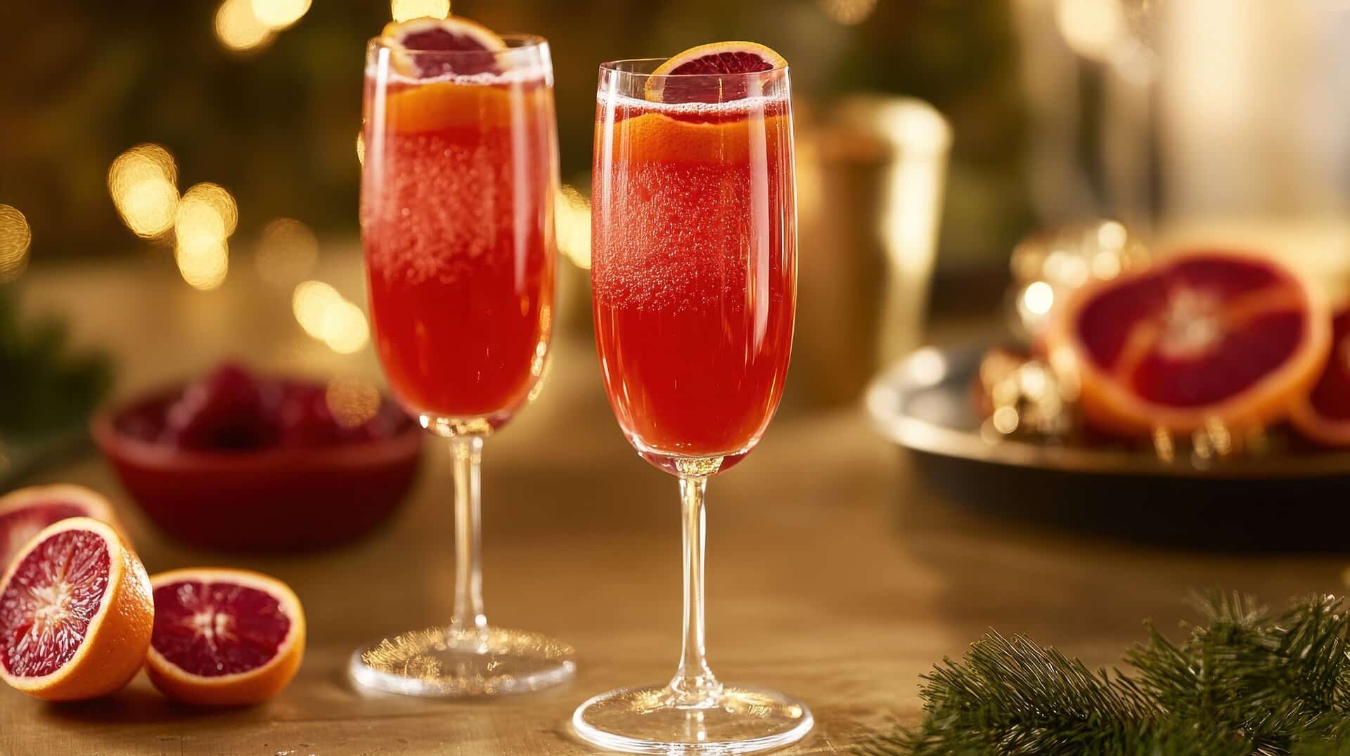 Blood Orange Mimosa - Weihnachtscocktails