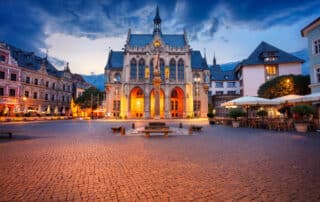 Rathaus Erfurt - schlechtes Wetter in Erfurt