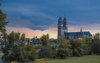 Sturm über Magdeburg - schlechtes Wetter in Magdeburg